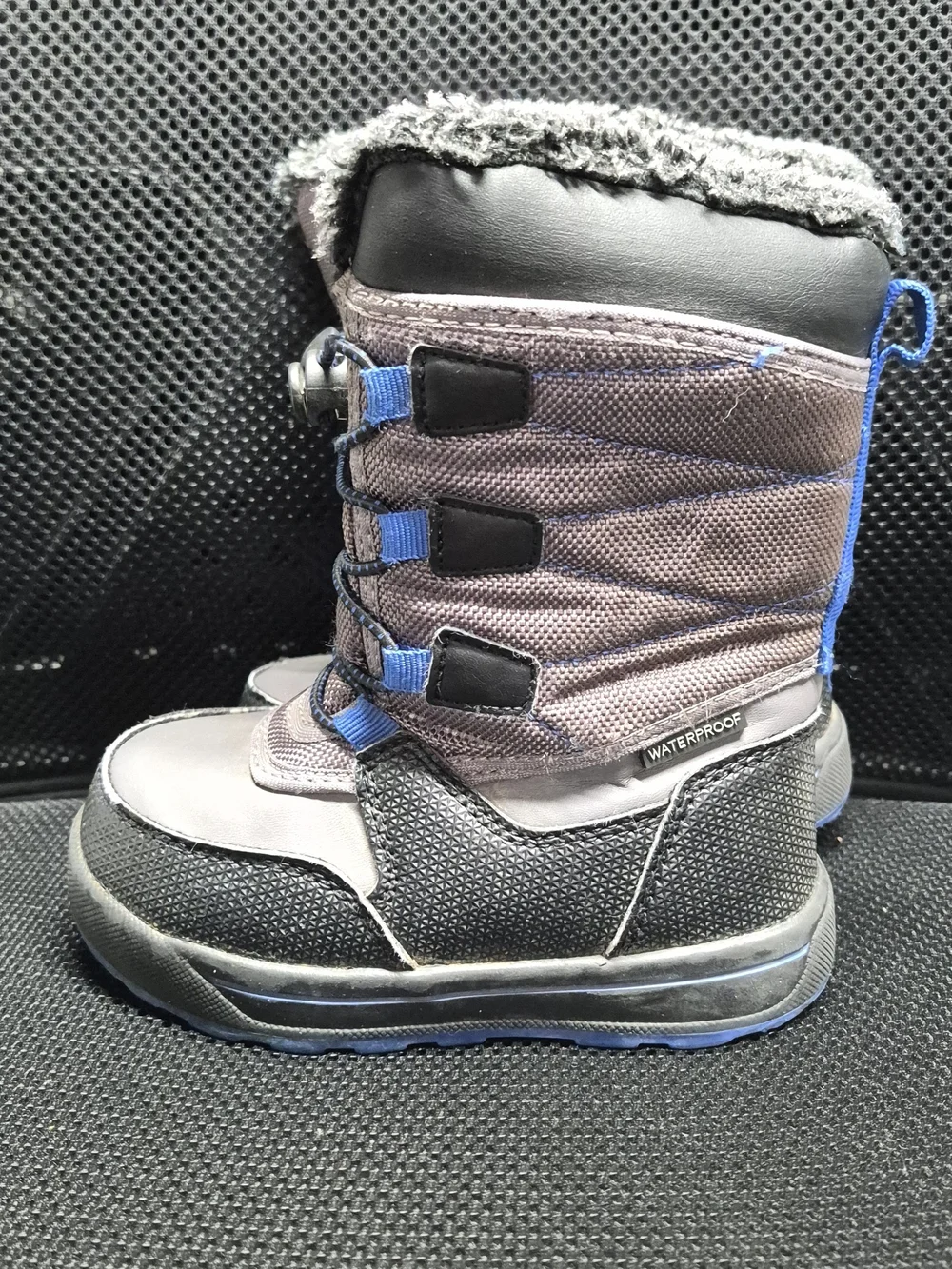 3M Thinsulate Gray and Blue Kids Winter Boots